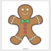 Happy Gingerbrood Man Sticker (Vel)