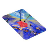 Happy Girl and Birds Magnet - Peinture (Côté Droit)