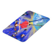 Happy Girl and Birds Magnet - Peinture (Côté Gauche)