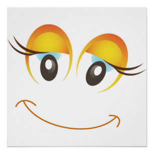 HAPPY GIRL FACE PERFECT POSTER