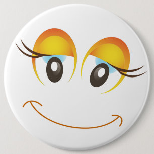 HAPPY GIRL FACE RONDE BUTTON 6,0 CM