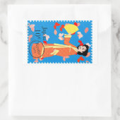 Happy Girl Japan Timbre Art Sticker décoratif (Sac)