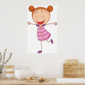 Happy Girl Poster (Keuken)