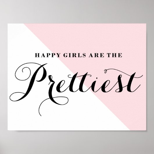 Happy Girls zijn de Abstracte roze Poster (Voorkant)