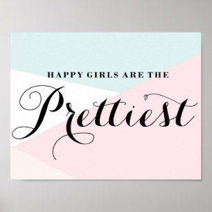 Happy Girls zijn de  moderne kalligrafie Poster