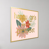 Happy Girls zijn de Quote Gold Folie Afdrukken (Laagn)