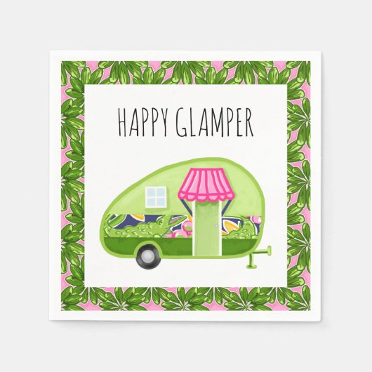 Happy Glamper Papieren servetten (Voorkant)