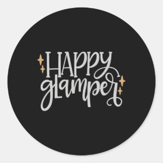 Happy Glamper Ronde Sticker
