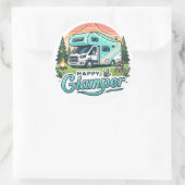 Happy Glamper Round Sticker (Tas)