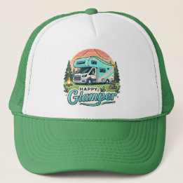 Happy Glamper RV Adventure Trucker Hat Trucker Pet