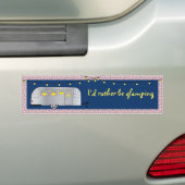 Happy Glamper  Streamline-trailer Bumpersticker (Op auto)