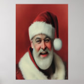 Happy glimlachend kerstman | AI Art Poster (Voorkant)
