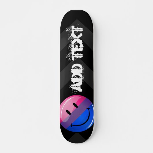 Happy Glossy Bisexuality Pride Flag Skateboard (Voorkant)