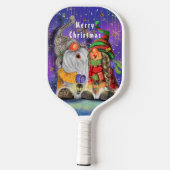Happy Gnome Christmas Pickleball Paddle (Achterkant)