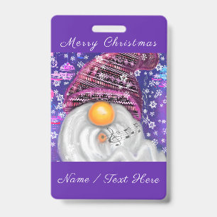 Happy Gnome Gepersonaliseerde Kerstmis Naam Badge