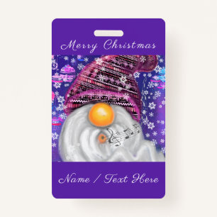 Happy Gnome Gepersonaliseerde Kerstmis Naam Badge