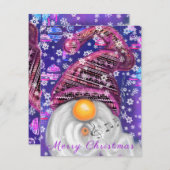 Happy Gnome in het Paarse Pet Zing een kerstlied - (Voorkant / Achterkant)