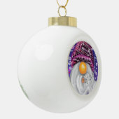 Happy Gnome kerstversiering Keramische Bal Ornament (Links)