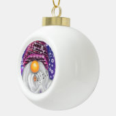 Happy Gnome kerstversiering Keramische Bal Ornament (Rechts)