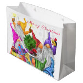 Happy Gnomes Christmas Cadeau sac (Dos Angle)