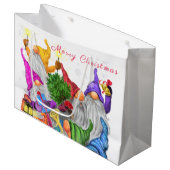 Happy Gnomes Christmas Cadeau sac (Devant Angle)