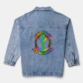 Happy Go Hippie Rasta met onberispende dreadlocks Denim Jacket (Achterkant)