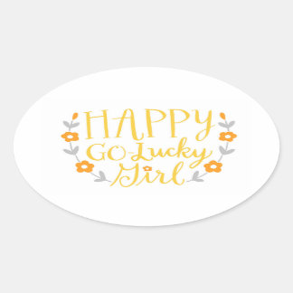 Happy Go Lucky Meisje sticker