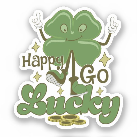 Happy Go Lucky St. Patrick's Day Sticker (Voorkant)