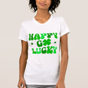 HAPPY GO LUCKY T-shirt voor dames shamrocks