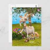 Happy Goat Briefkaart (Voorkant / Achterkant)