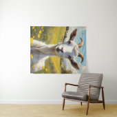 Happy Goat Vibrant Buttercup Meadow Wandkleed (In Situ (horizontaal))