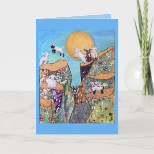 Happy Goats Birthday Kaart (Voorkant)