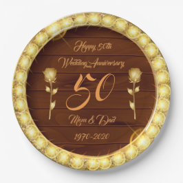 Happy Gold 50e Jubileum aanpassen Papieren Bordje