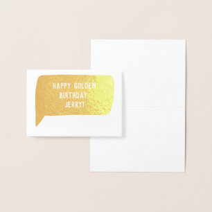 Happy Golden Birthday Real Folie Kaarten