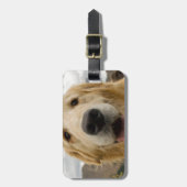 Happy Golden Retriever Bagagelabel (Voorkant verticaal)