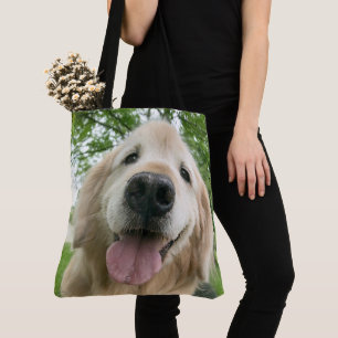 Happy Golden Retriever Dog Outside Portret Draagtas