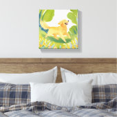 Happy Golden Retriever | licht Waterverf schilderi Canvas Afdruk (Insitu (Slaapkamer))