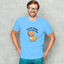 Happy Golden Retriever Puppy Cartoon - Big Deal T-shirt