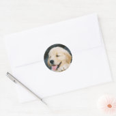 Happy Golden Retriever Puppy Sticker (Enveloppe)