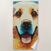 Happy Golden Retriever Strandlaken (Voorkant)