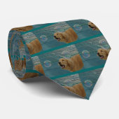 Happy Golden Retriever Stropdas (Opgerold)