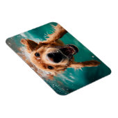 Happy Golden Retriever zwemmen onder water Magneet (Rechterzijde)