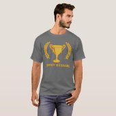 Happy Golden Trophy Echtgenoot T-shirt (Voorkant volledig)