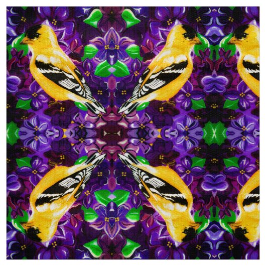 Happy Goldfinch Stof (Swatch)