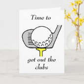 HAPPY GOLFER RETIRE CARTE DE PLAISIR POUR ÊTRE SÛR (Fleur jaune)