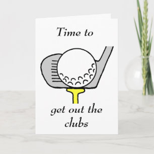 HAPPY GOLFER RETIRES FUN CARD FOR SURE KAART