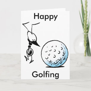 Happy Golfing Funny Wenskaart Kaart