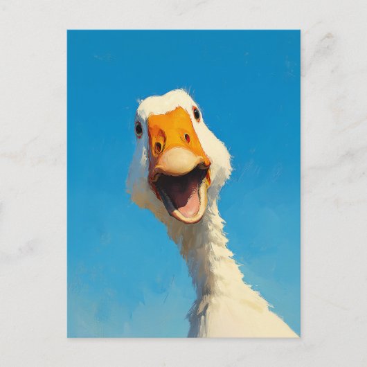 Happy Goose onder Blue Sky Briefkaart (Voorkant)