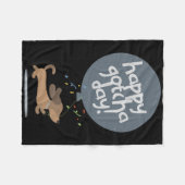 Happy Gotcha Day Dog New Puppy Adoption Birthday C Fleece Deken (Voorkant (Horizontaal))