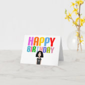 Happy Gothic Birthday Kaart (Gele Bloem)